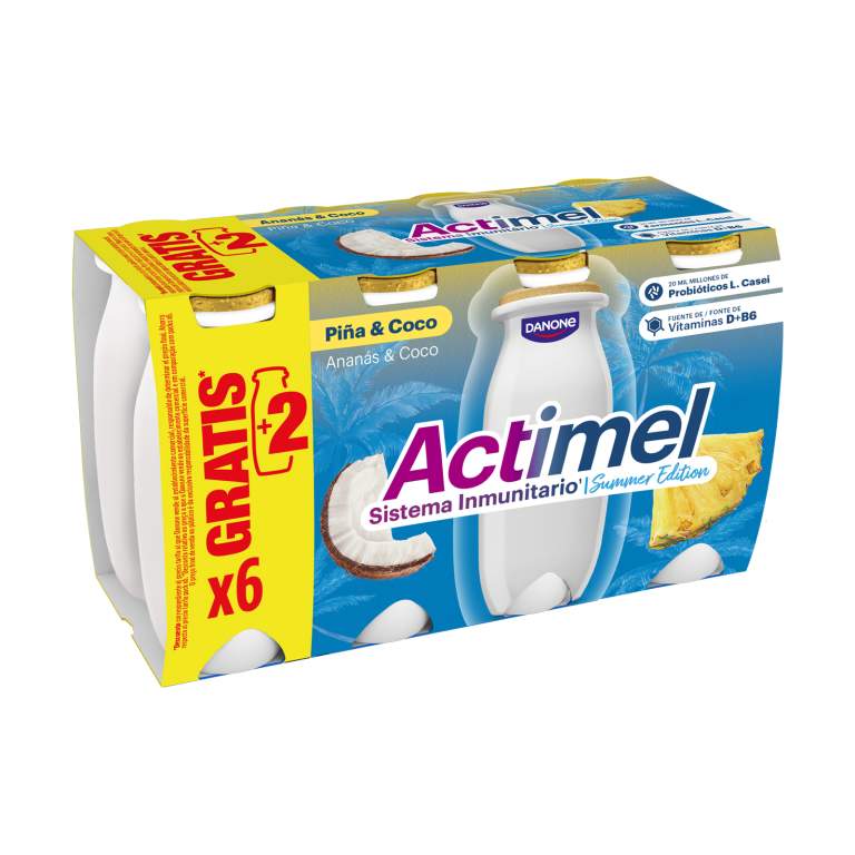 ACTIMEL PIÑA Y COCO 6+2