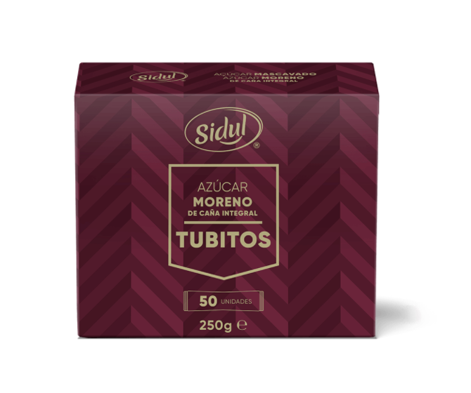 AZUCAR MORENO TUBITOS SIDUL 50UNI  350GR