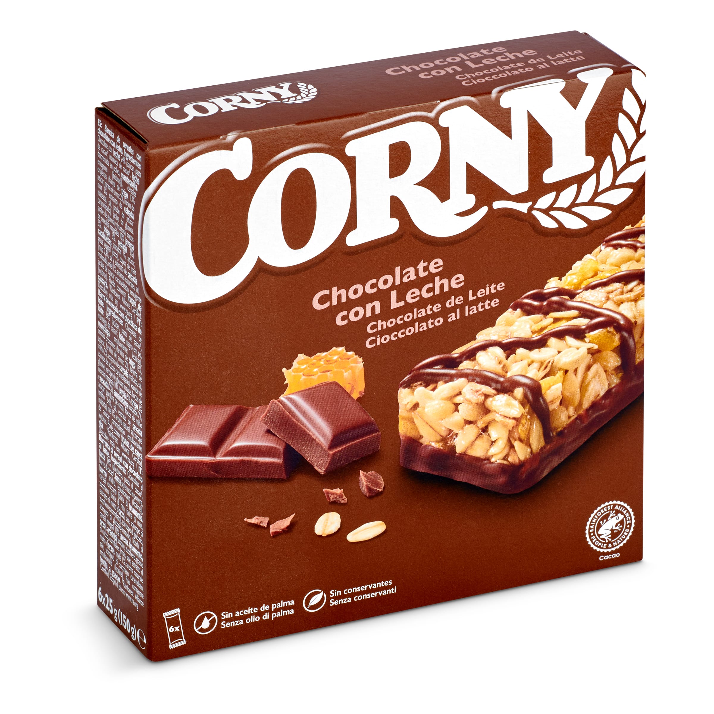 BARRITAS CORNY CHOCOLATE CON LECHE PK-6
