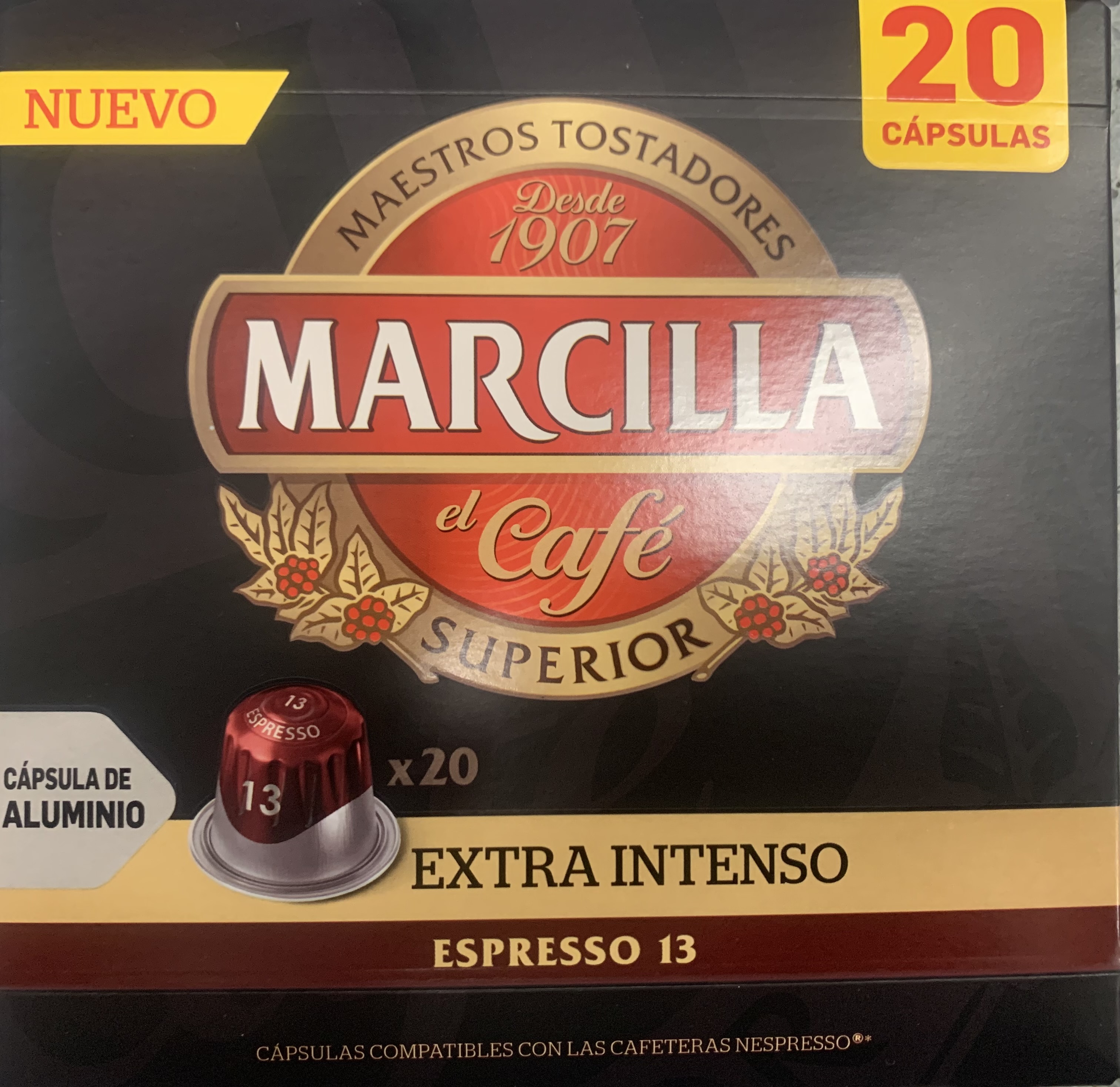 CAFE MARCILLA CAPSULAS EXTRA INTENSO 20