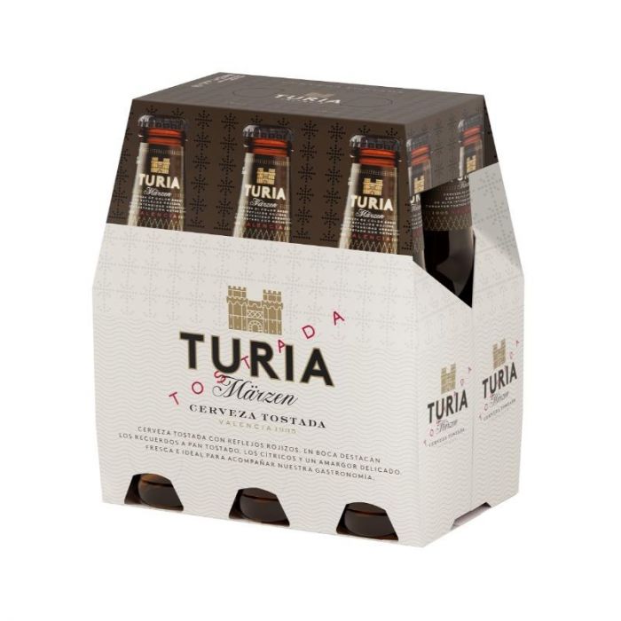 CERVEZA TURIA TOSTADA PACK 6 UNID. 25 cl