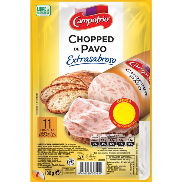 CHOPPED DE PAVO CAMPOFRIO 95 GR