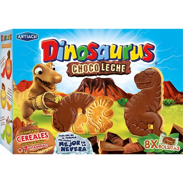 GALLETAS DINOSAURIOS CHOCO-LECHE 255GR