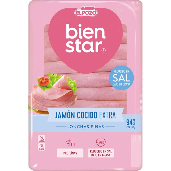 JAMON COCIDO EXTRA BIENSTAR EL POZO 65GRS