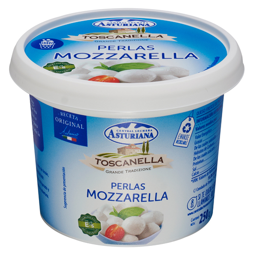 MOZZARELLA FRESCA PERLAS  ASTURIANA 125GR