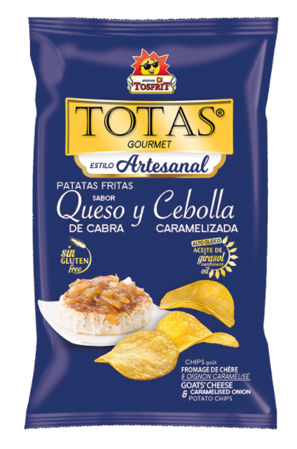 PATATAS FRITAS TOTAS QUESO DE CABRA Y CEBOLLA CARAMELIZADA 130GR