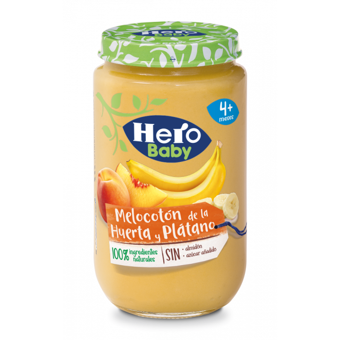 POTITO HERO BABY MELOCOTON DE LA HUERTA Y PLATANO 190GRS