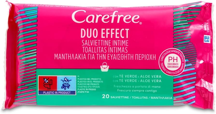 TOALLITAS INTIMAS CAREFREE 20 UD. EFEC. TE VERDE