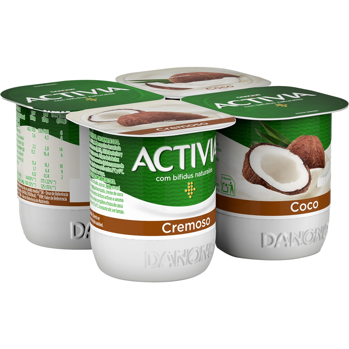 YOGUR ACTIVIA BIFIDUS COCO PK-4 120GRS