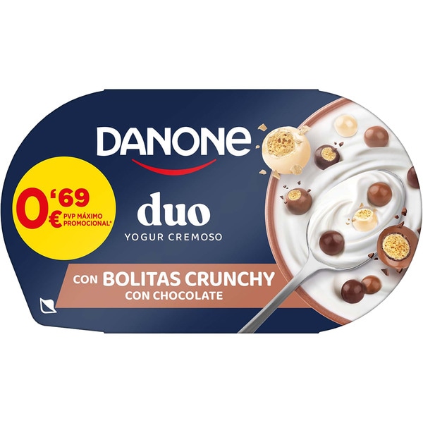 YOGUR DANONE DUO CREMOSO CHOCO BALLS 100GR
